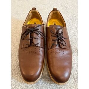 Amberjack The Original Brown Leather Dress Sneakers Men Sz 12 Made in Portugal